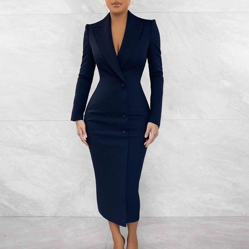 Everyday Commuter Single-Breasted Blazer Dress