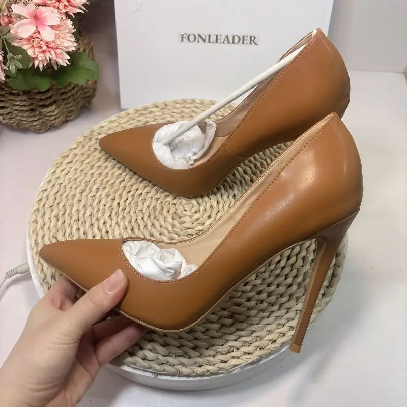 12CM/10CM/8CM/6CM/Flat Office Wear Size 33-46  Elegant Stiletto Pointed Toe Pumps Sexy Heels for Women and Ladies