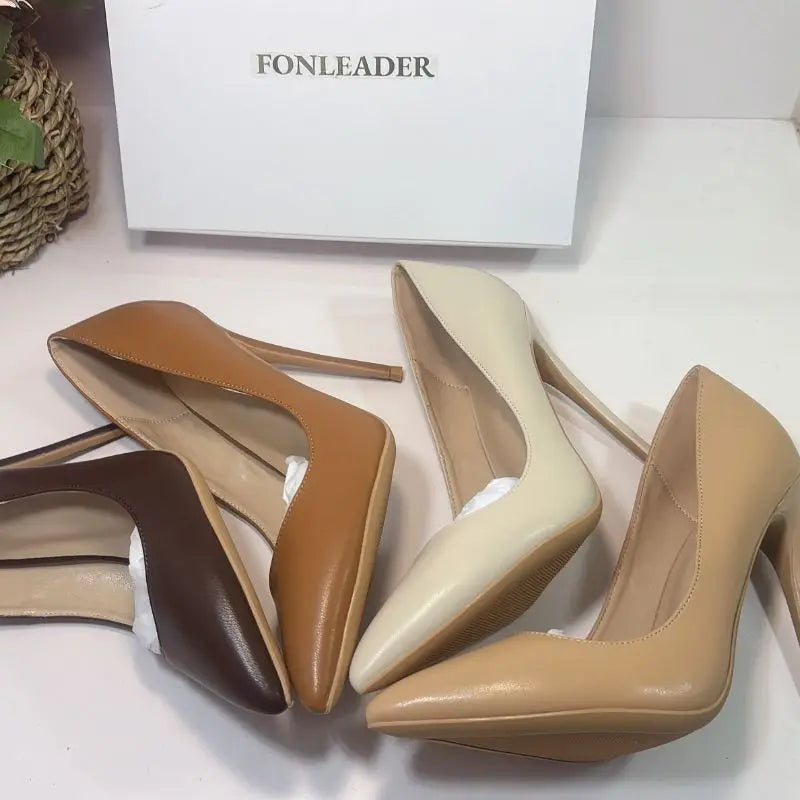 12CM/10CM/8CM/6CM/Flat Office Wear Size 33-46  Elegant Stiletto Pointed Toe Pumps Sexy Heels for Women and Ladies