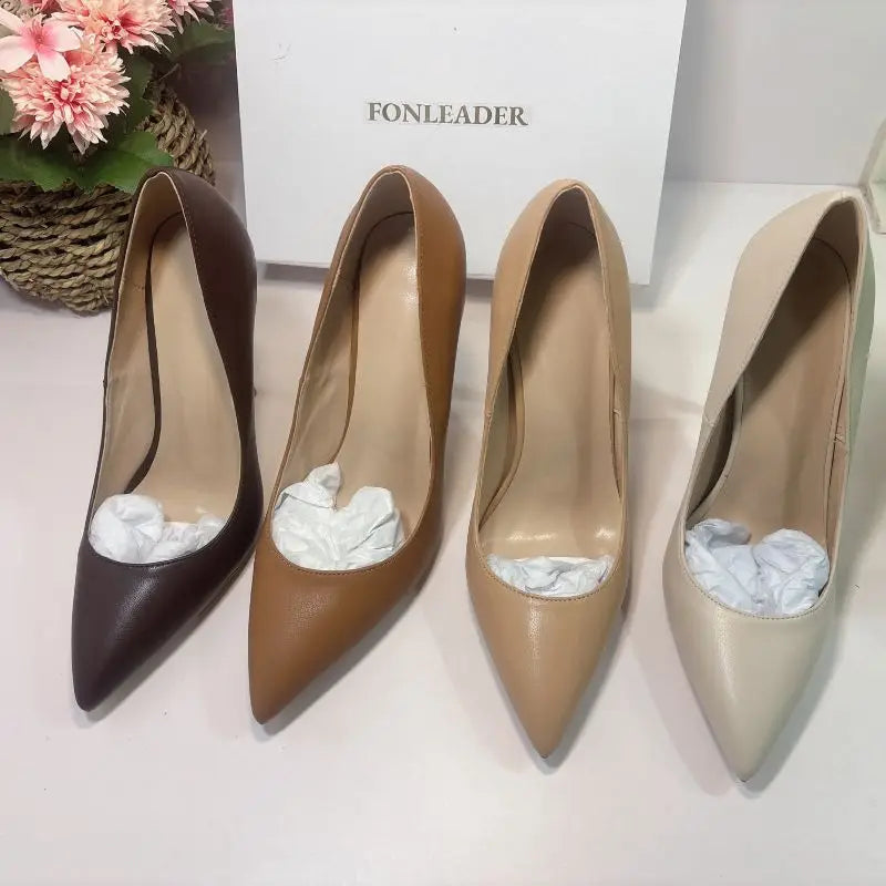 12CM/10CM/8CM/6CM/Flat Office Wear Size 33-46  Elegant Stiletto Pointed Toe Pumps Sexy Heels for Women and Ladies