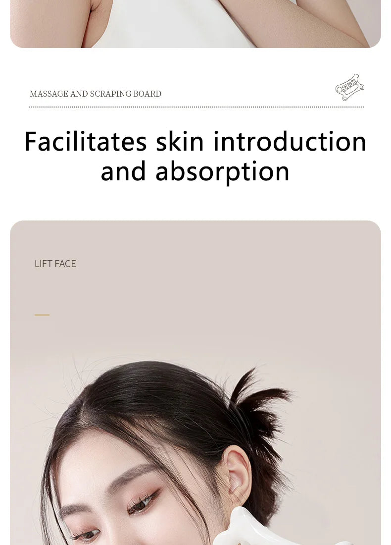 2024 New Facial Maintenance Gua Sha Massage Board Resinous Static Free Portable Full Body Scraping Plate for Women Adults