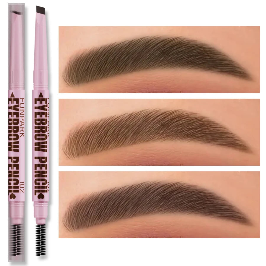2 in1 Eyebrow pencil professional Cosmetics makeup for women 5 Colors Waterproof Eyebrow Tattoo brush Long Lasting eyebrow pen