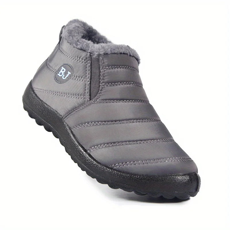 Women's Waterproof Non-slip Warm Snow Shoes, Comfortable Low Top Hiking Shoes