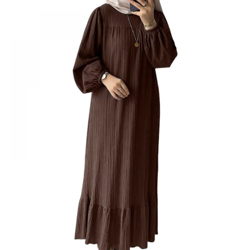 Elegant Women Muslim Abaya Robe Ramadan Sundress Prayer Dresses Fashion Long Batwing Sleeve Islamic Vestidos Kaftan