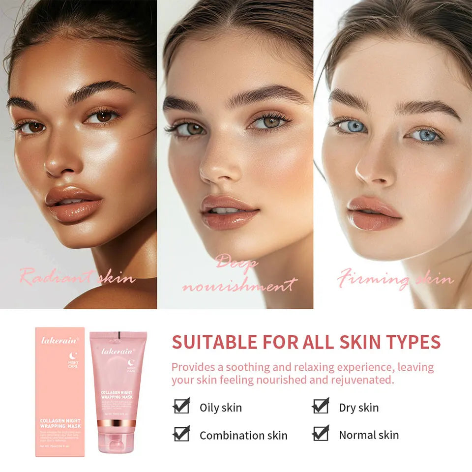 Korean Deep Collagen Mask Peel Off Mask Face Anti Wrinkle Lifting  Skin Care Masks Bio Pack Night Wrapping Woman Overnight Skin