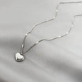 Gold Color Heart Shape Metal Pendant Korean Chain Necklace For Women Silver Color Lovely Women Ins Necklace Fashion Jewelry