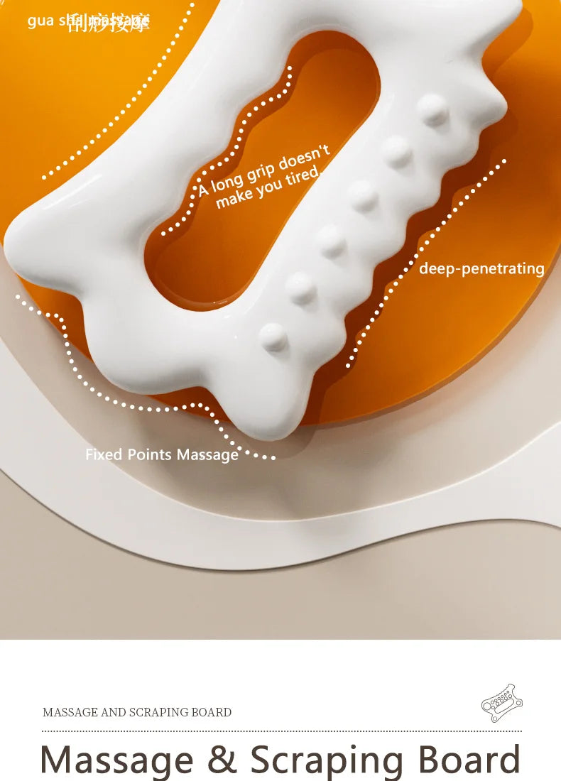 2024 New Facial Maintenance Gua Sha Massage Board Resinous Static Free Portable Full Body Scraping Plate for Women Adults