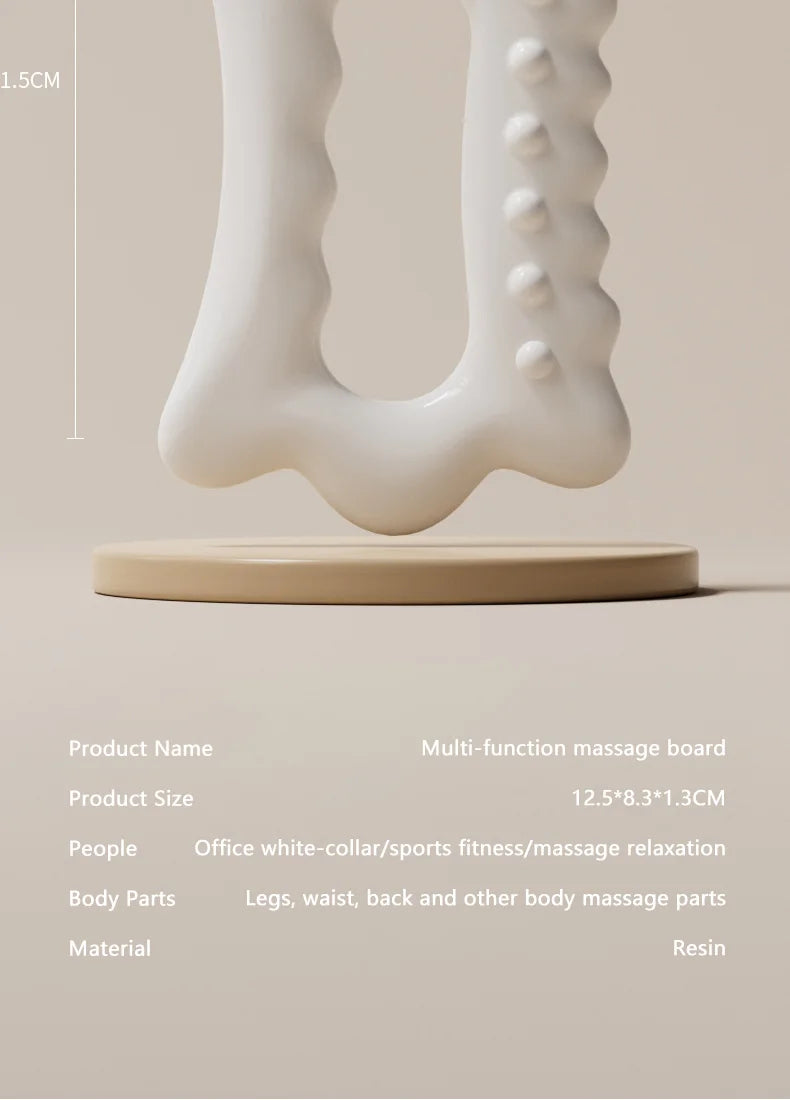 2024 New Facial Maintenance Gua Sha Massage Board Resinous Static Free Portable Full Body Scraping Plate for Women Adults
